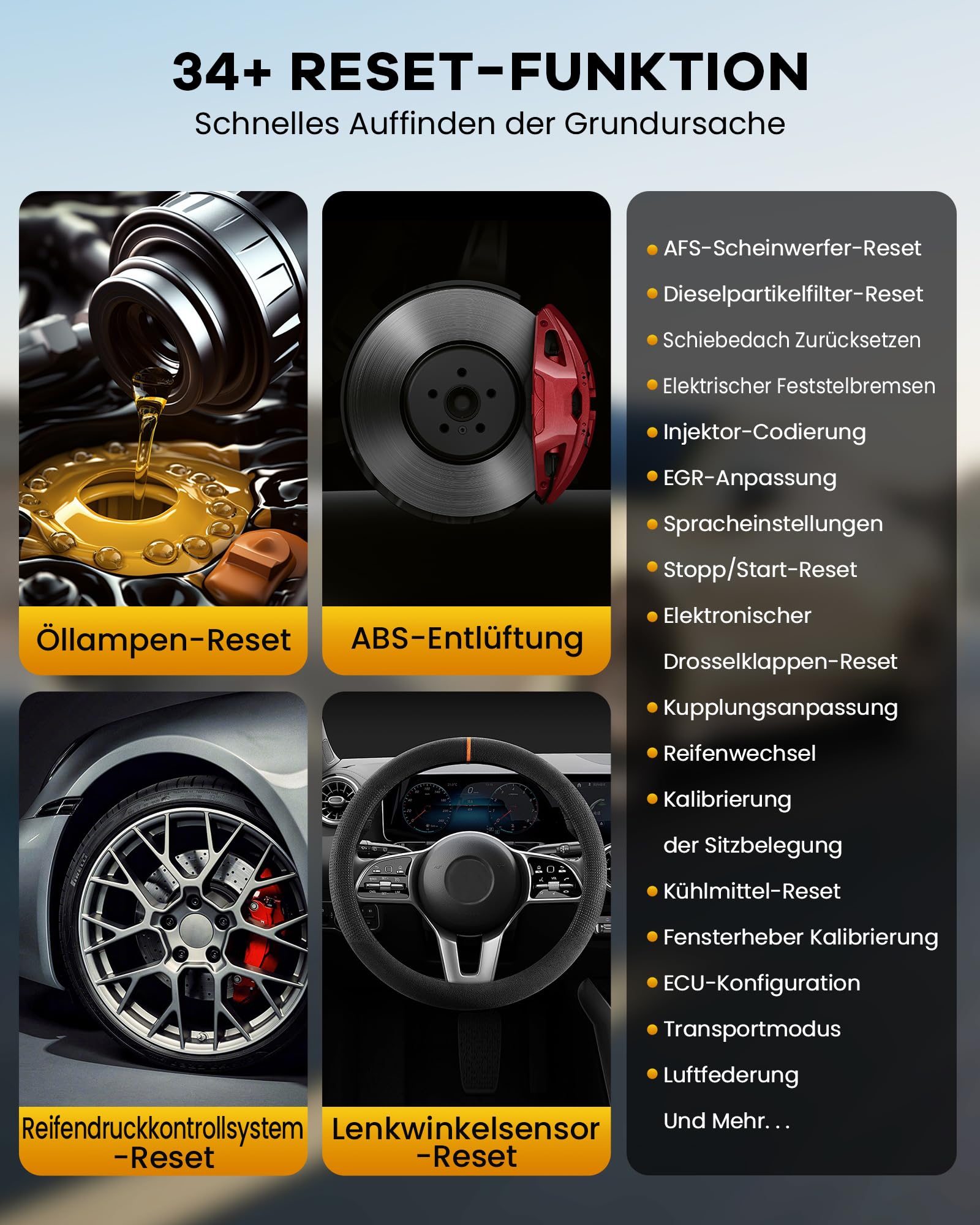 Auto Diagnosegerät, ThinkScan TK689BT OBD2 Diagnosegerät Mit 34 Reset-Funktion + Volle Systemdiagnose, Diagnosegerät Auto Für ECU-Codierung/BI-Direktionale Steuerung/CANFD&DoIP, Kostenlose Updates