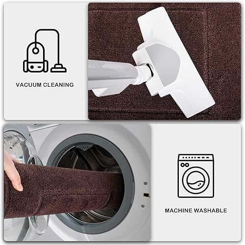 Miniatura 7 de PURRUGS Alfombra de pasillo de cocina lavable a máquina, 24 x 59 pulgadas, antideslizante, súper absorbente, suave para cocina, pasillo y