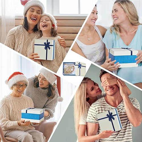 Vista 6 de Taza de té de flores, taza de café de cristal transparente con cuchara, caja de regalo para su madre, esposa, abuela, niñas, amigos, San Valentín