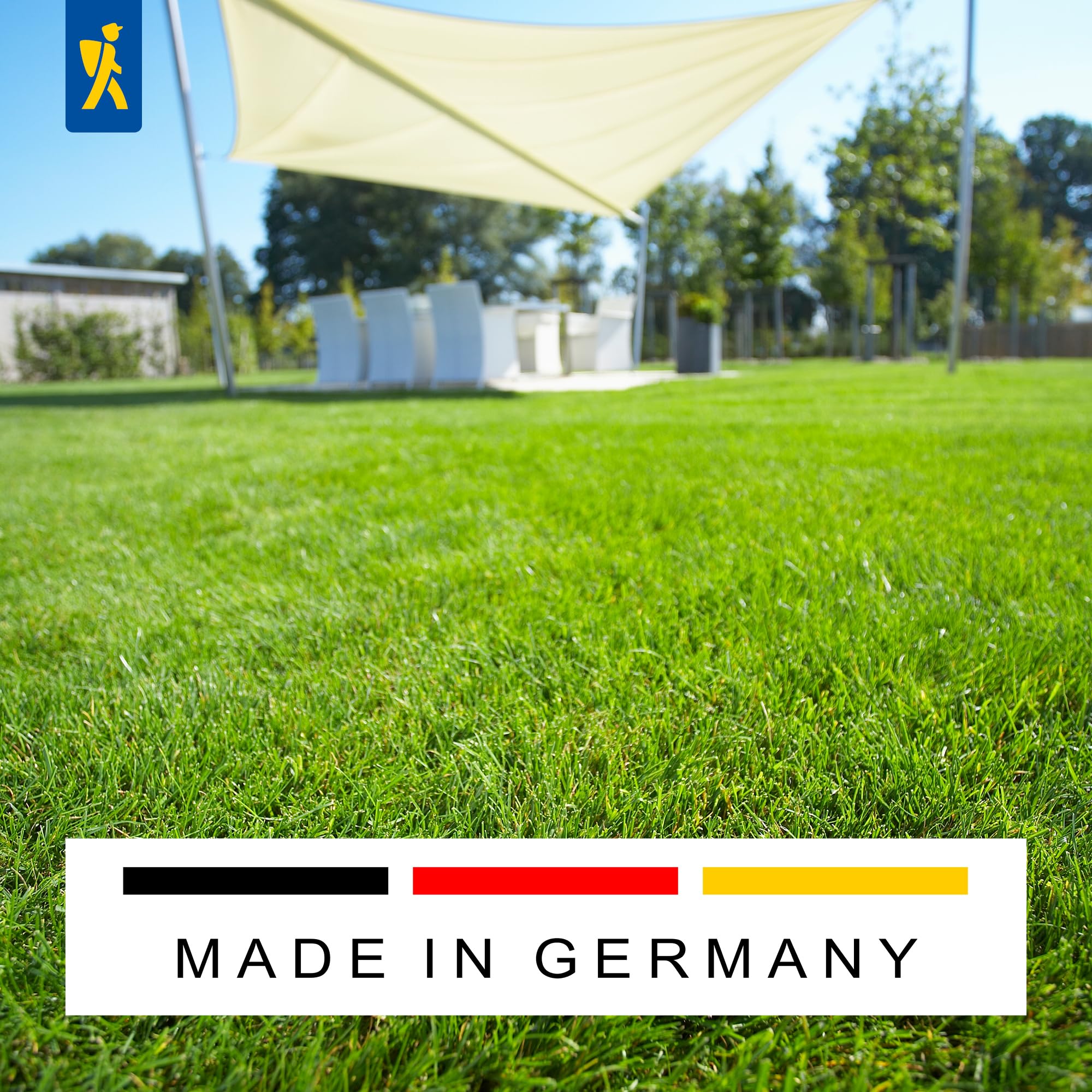 Kiepenkerl Spiel- & Sportrasen 1085238-10kg für 400m² - strapazierfähig - schnellkeimend und robust - robust und strapazierfähig - Saatgut Made in Germany | dicht wachsend, trittfest, ideal fuer Familiengaerten, schnelle Regeneration, hochwertige Grasmisc