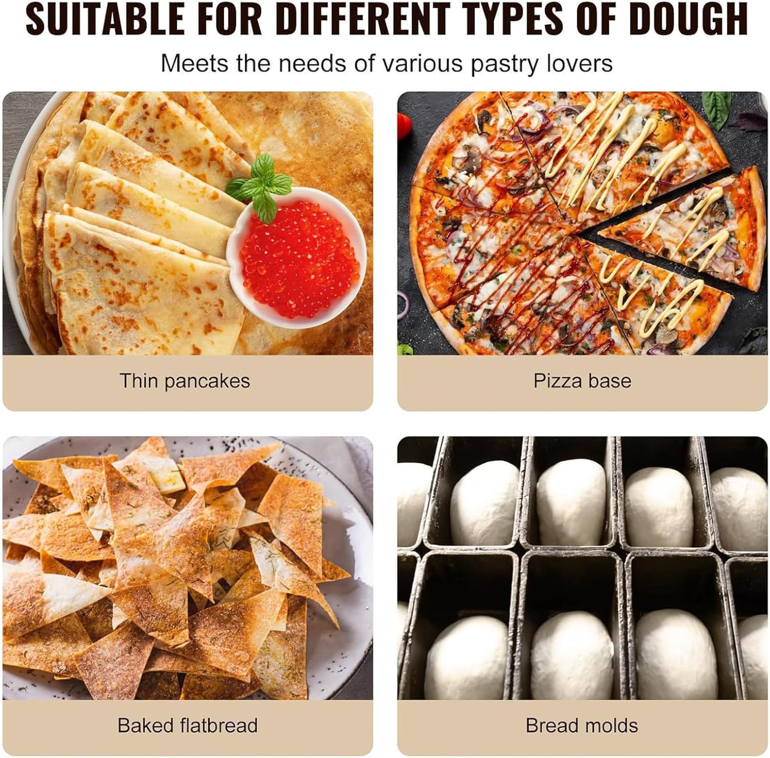 Homemade Pizza Presses: Stainless Steel Pizza Dough Pressing Machine With Plates, Domestic Pizza Dough Pressing Machine, Manual Dough Pressing Machine-15Cm,16Cm,16cm