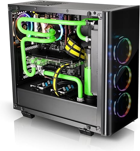 Vista 51 de Thermaltake View 300 MX TG ARGB Motherboard Sync E-ATX - Carcasa para computadora de torre media con ventilador ARGB frontal de 0.079 x 7.874 in