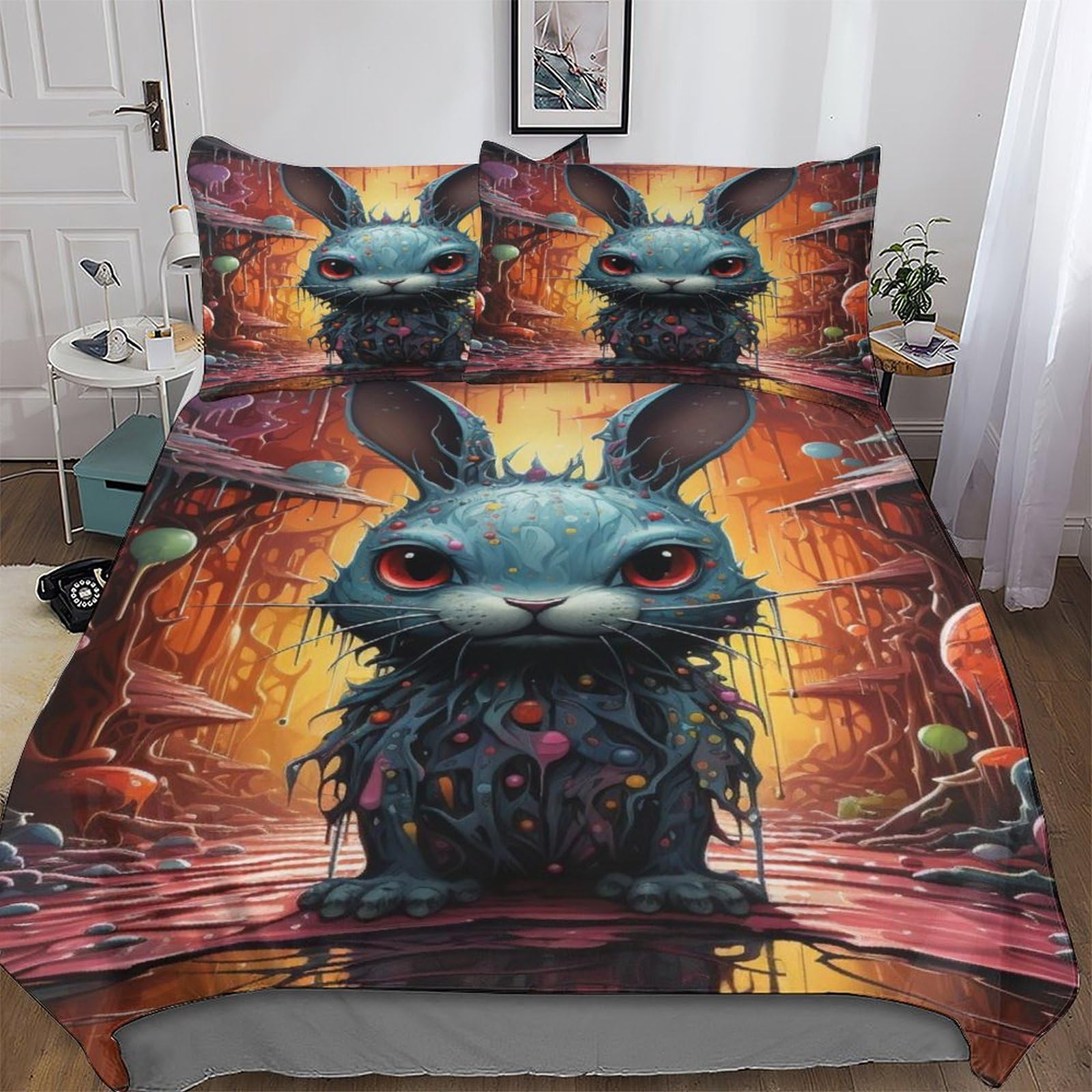 Housse de couette lapin imprimé 3D pour créer une ambiance cocooning et douce au lit