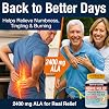 Suplemento para alivio de neuropatía con 2400 mg de ácido alfa lipoico – Fórmula nerviosa de máxima resistencia para apoyar pies, manos y dedos – 2400 mg ALA, vitaminas B12, B6 y B1, magnesio, cúrcuma – 60 cápsulas (paquete de 1) 5