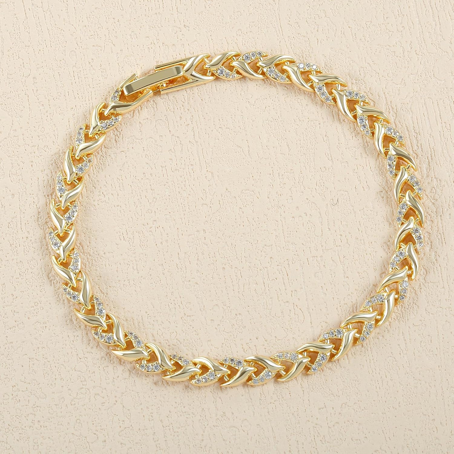 14K Gold Plated Bracelet for Women Men Stackable Wheat Chain | Gold Jewelry | Precious thin bracelet| Suitable for 6.5-7.5 inch