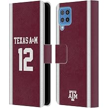 Head Case Designs Officially Licensed Texas A&M University TAMU Football Jersey Leather Wallet Case Compatible with Samsung Galaxy F22 2021