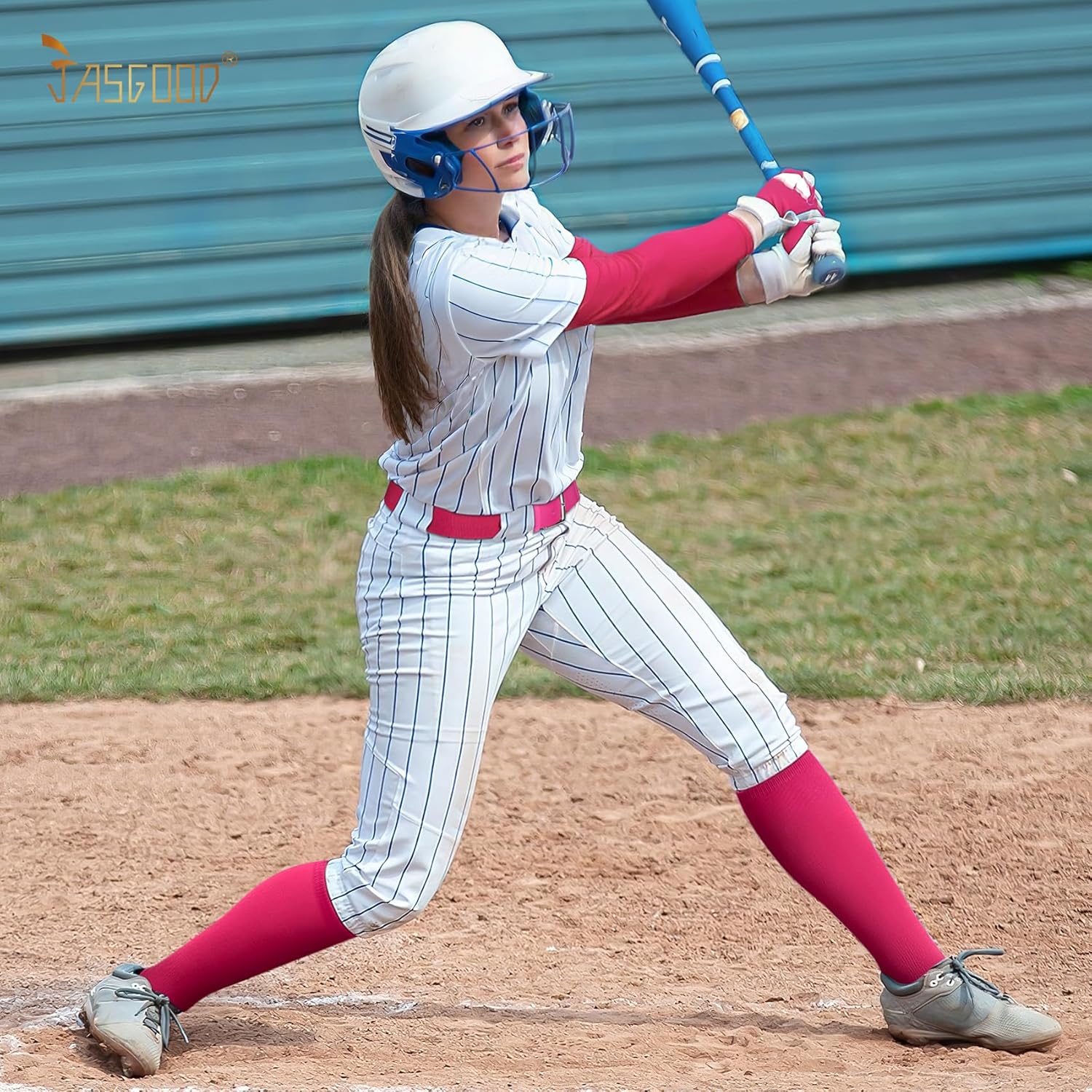 JASGOOD Baseball Socks and Belt Combo Set Softball Socks Adjustable Baseball Belt for Kids Youth Adult - Image 6