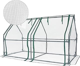 Gardzen Mini-Gewächshaus mit Netzabdeckung, tragbares Outdoor-Gewächshaus, verbesserte Belüftung, ideal für Frühling, Sommer und Herbst, 182,1 cm (L) x 36,2 (B) x 42,5 (H)