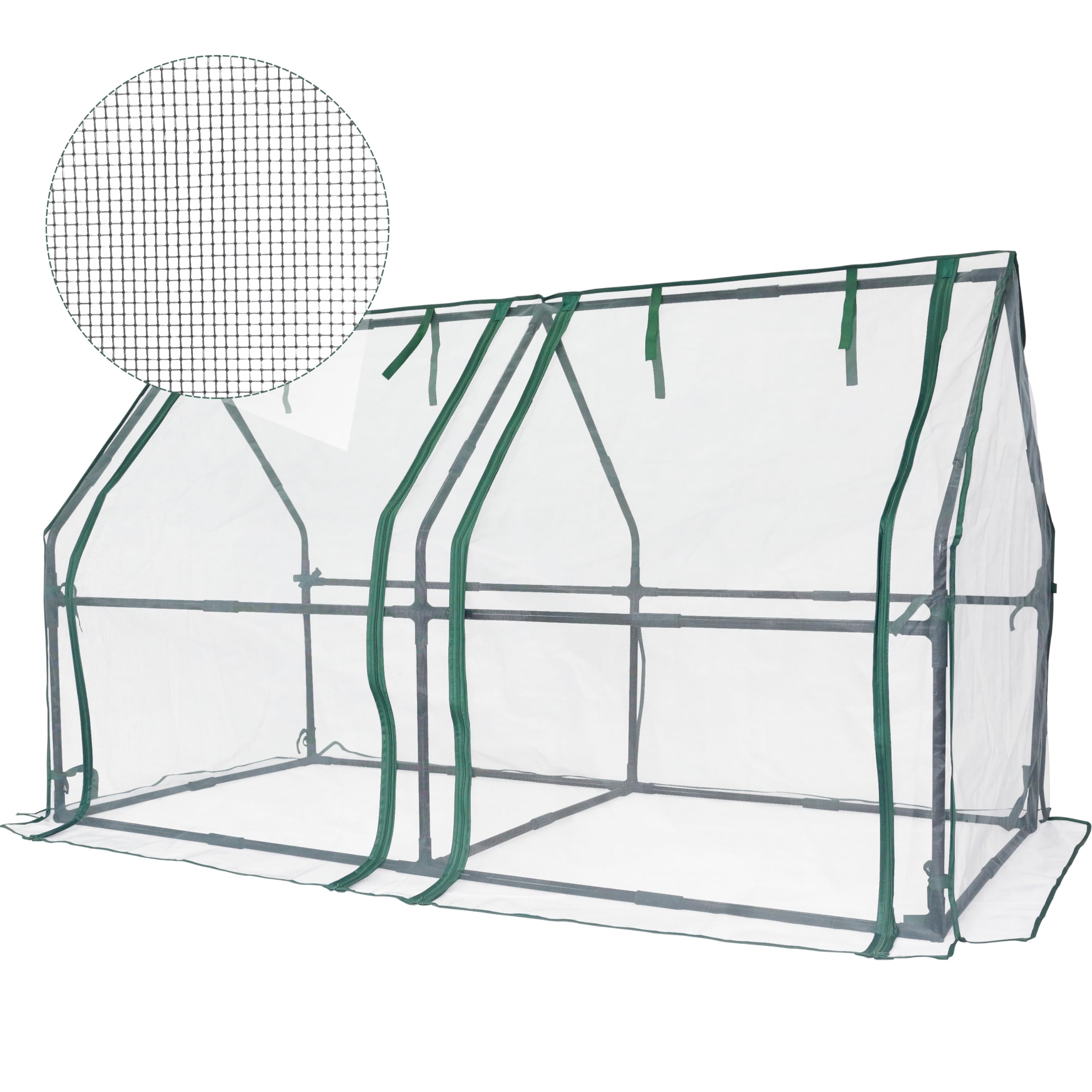 Gardzen Mini Greenhouse with Zipper Mesh Cover