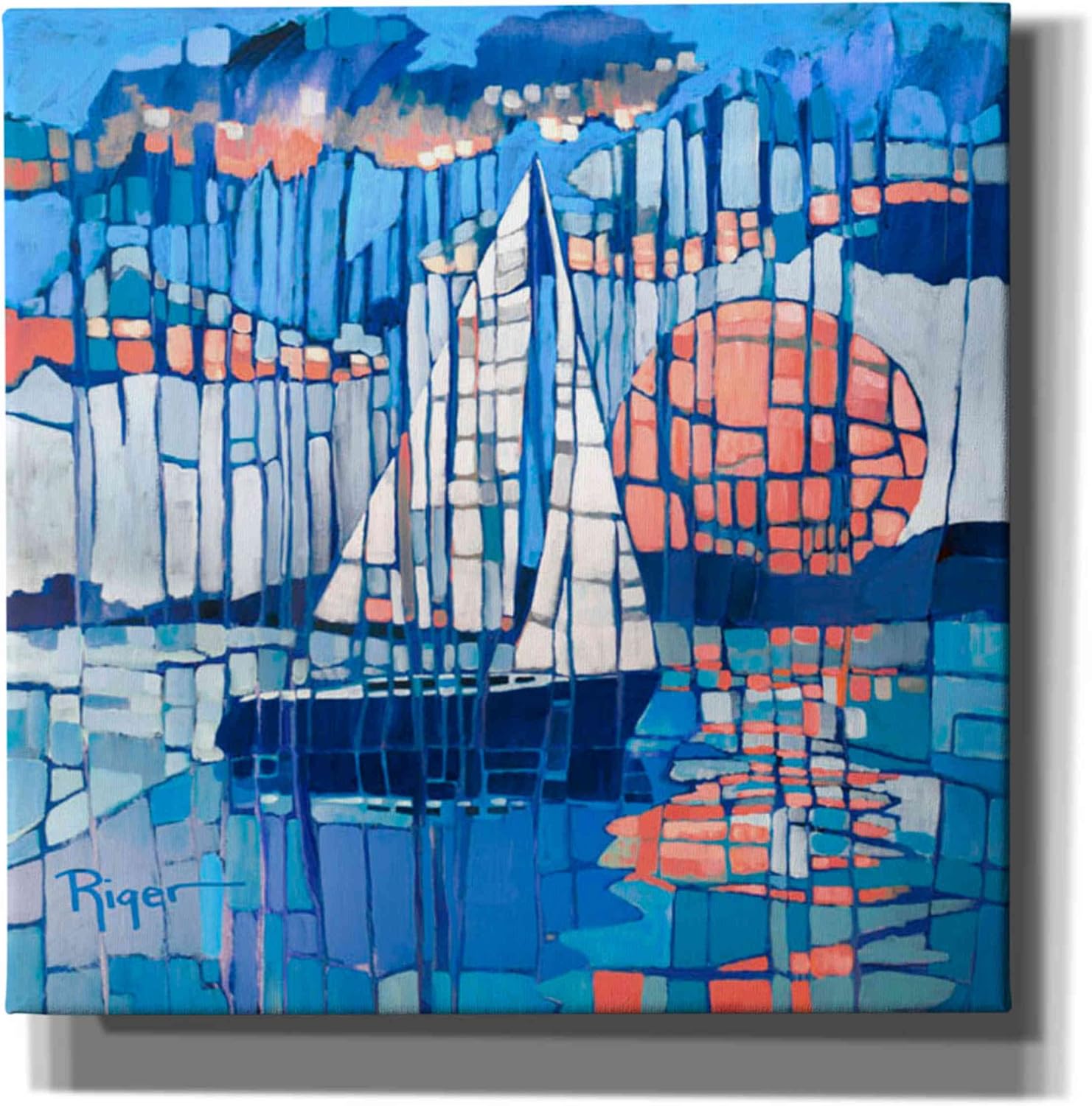 Epic Graffiti Tranquility Giclee Canvas Wall Art, Blue
