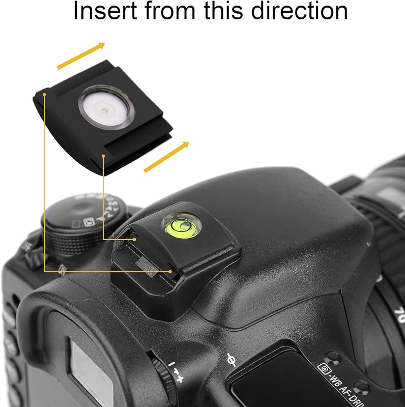 ChromLives Kamera Vaku Saru Vízmérték Szintező 2 Tengelyes Buborékos Libella Hot Shoe Fedél Film Fényképezőgép Kompatibilis 4 Darabos