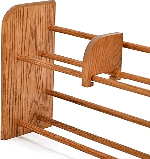 Wood Shed Hill 01 Series CD Storage Cabine, Real Oak Wood Media & Display Shelves, Handcrafted in The USA (Dark, 14.5" x 24")