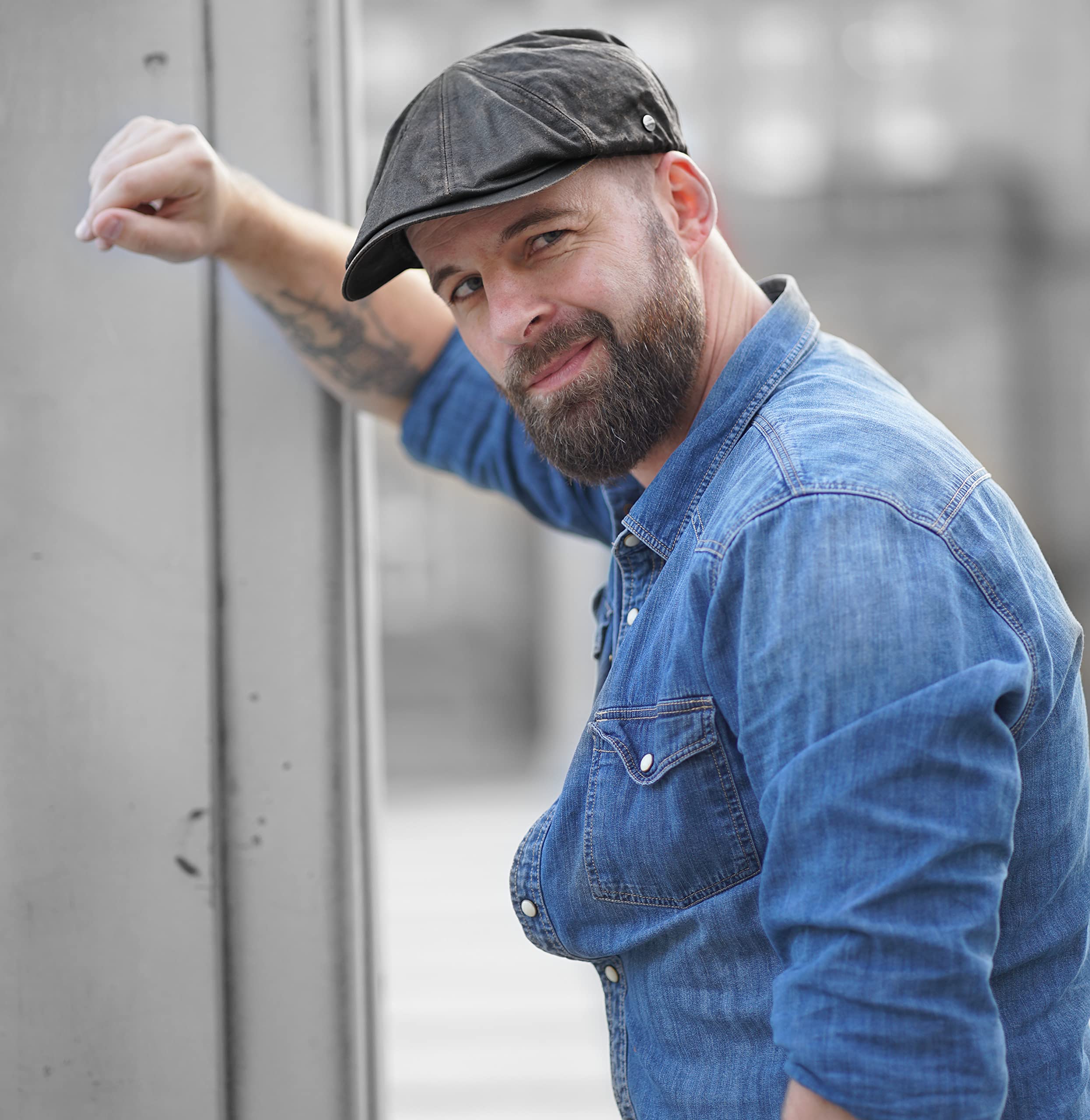 Schiebermütze Herren Schirmmütze Herrenmütze Newsboy Flat Cap Mütze