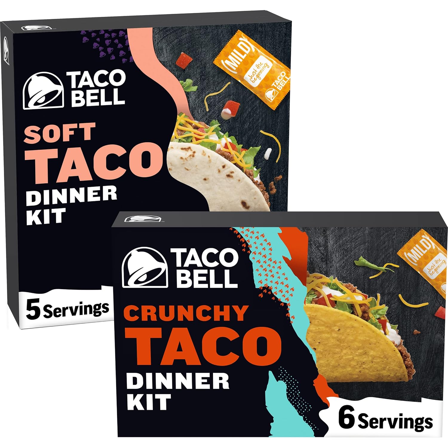 Buy Taco Bell Taco Dinner Kit, Soft, 14.6 Ounce with Taco Bell Crunchy