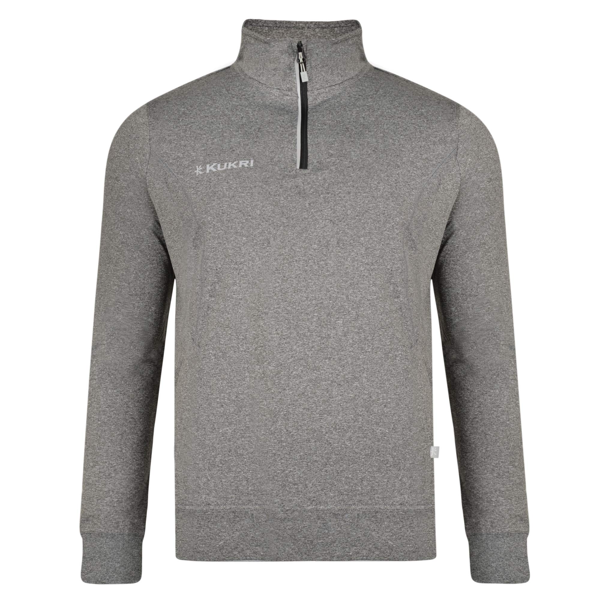 Kukri Youth 1/4 Zip Track Top - Ch Marl 1/4 Zip Track Top - Charcoal, YM