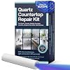 Nnrepair Quartz Countertop Repair Kit DIY (Clear White Acrylic & Dark White Color) - Fix Your Defect Like a Pro I Suitable for Most Repairs I Fix Broken Chips in Minutes