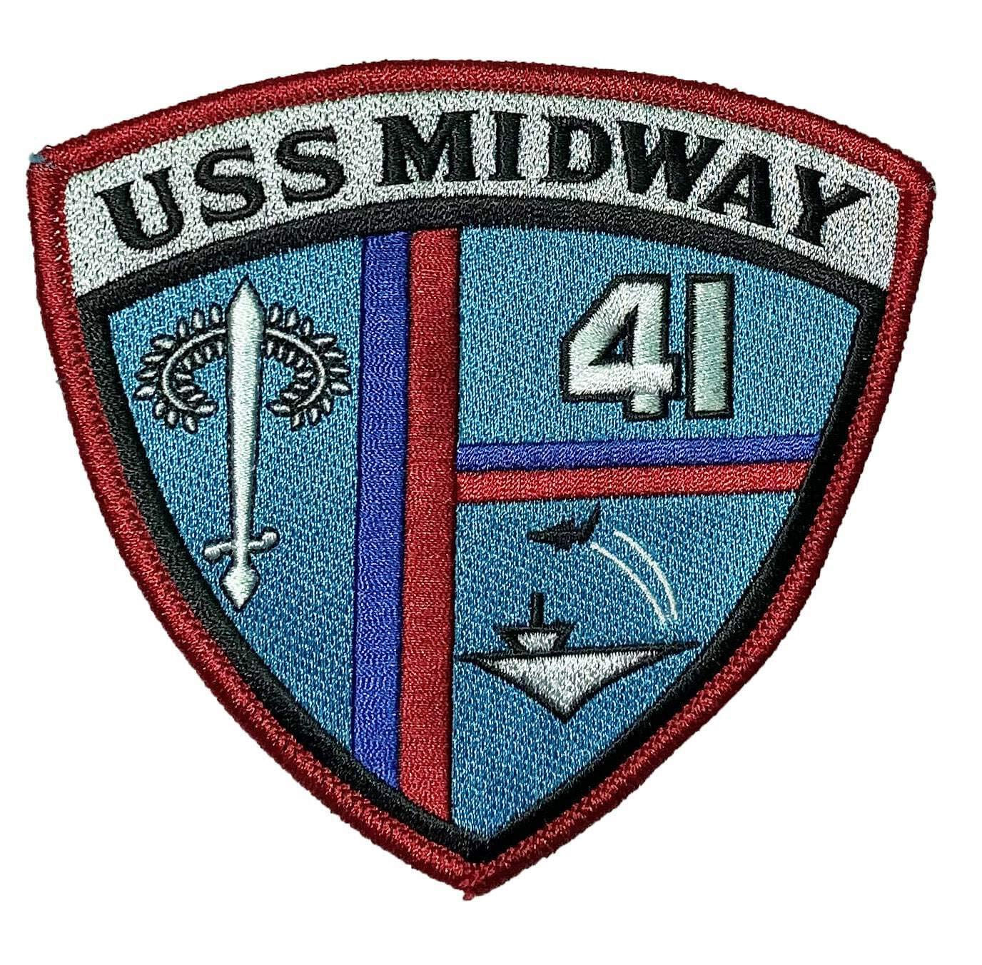 USS Midway CV-41 Patch – Plastic Backing, 4.5"