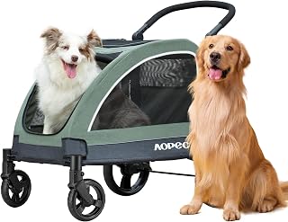 Large Dog Stroller Dual Entry Safety