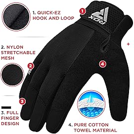 RDX Weight Lifting Gloves Gym Workout, Full Finger Touch Screen, Breathable Anti Slip Padded Palm Protection, Fitness Strength Training Powerlifting HIIT, Men Women Home Gym Cycling