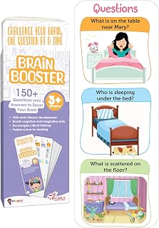 popcorn Games & Puzzles Brain Booster Who, What, Where?|150+ Visual Question| Early Learning Cards for Cognitive Skills |I Price In India