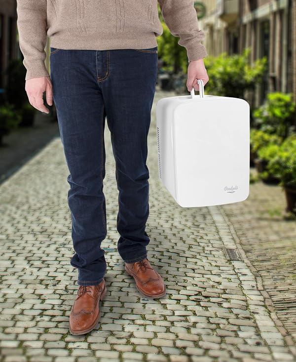 Cooluli Vibe Mini Fridge for Bedroom - With Cool Front Magnetic Whiteboard - 15L Portable Small Refrigerator for Travel, Car & Office Desk - Plug In Cooler & Warmer for Food, Drinks & Skincare (White) by Cooluli - Image 4