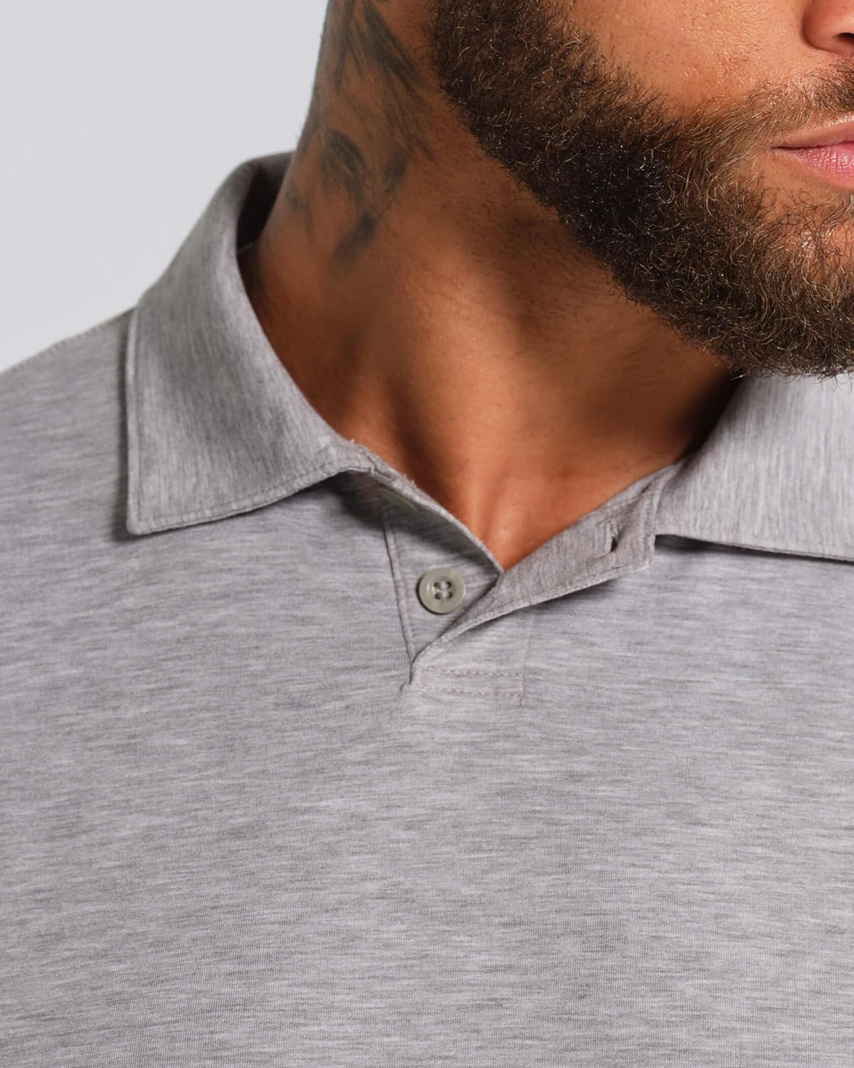MUNICIPAL Men's Sport Utility Short Sleeve Polo Shirt