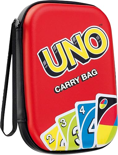 Klein UNO Bolsa de transporte - Sostiene tarjetas de juego Uno, Guarde las instrucciones del juego en el compartimento de malla, estuche resistente