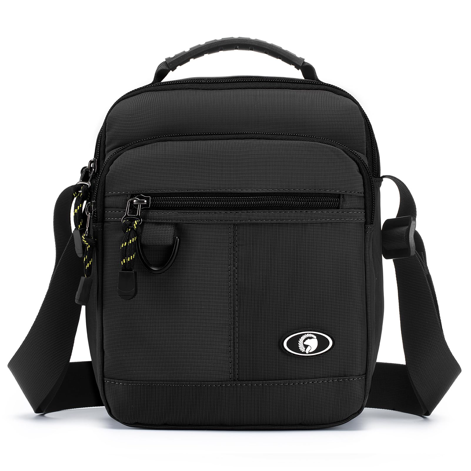BAGZY Sacoche Homme Bandouliere Sacoche Homme Sac a Main Oxford Sacoche Tablette Pochette Epaule Homme Besace de Voyage école Travail Sac Porté épaule Sport Bourse Pochette Cartable