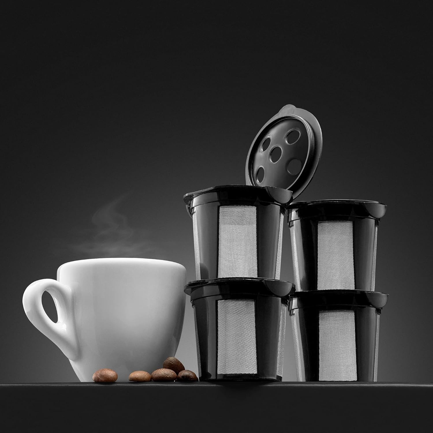 4 Reusable K Cups for Keurig K Supreme and Keurig K Supreme Plus Coffee Makers - 4 Refillable Kcups Coffee Filters for K-Supreme and K-Supreme Plus Brewers: Home & Kitchen