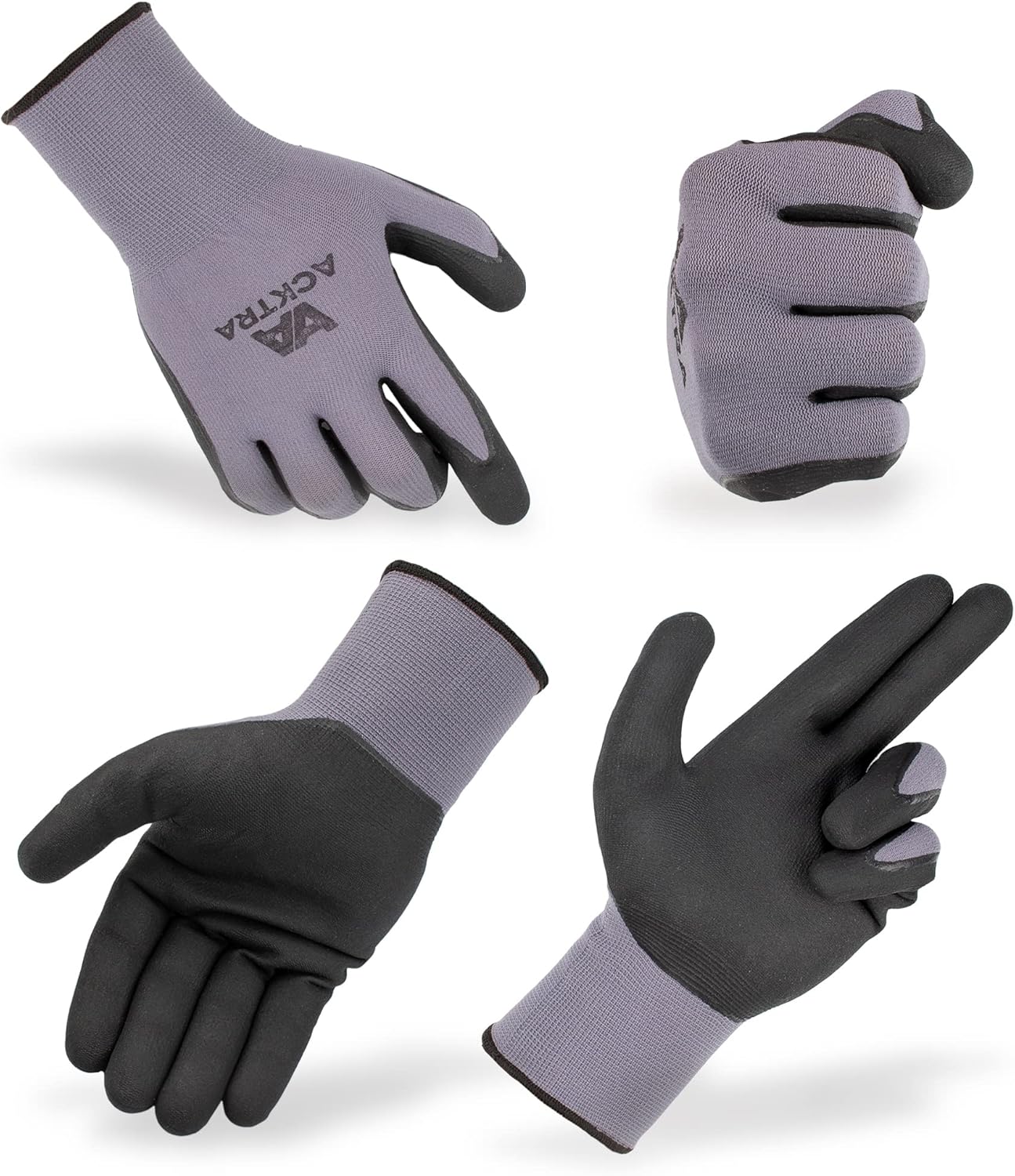 ACKTRA Safety Work Gloves Seamless Nylon, MicroFoam, WG019