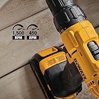Vista 4 de DEWALT Kit de combo de perforación inalámbrico de 20V MAX, 2-Herramienta (DCK240C2)