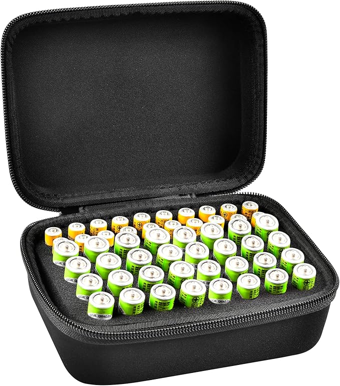 COMECASE Hard Battery Organizer Storage Box Carrying Case