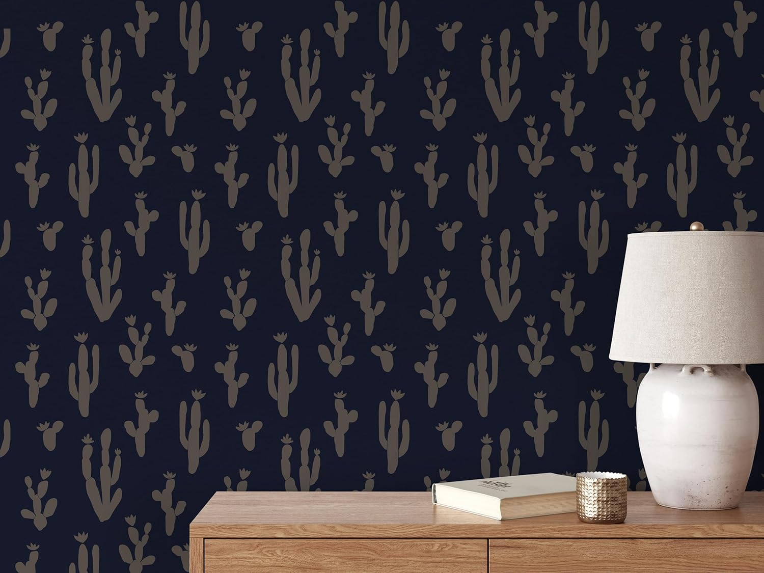 Cactus Stencil Pattern Wall - DIY Wall Stencil Painting for Living Room - Desert Plant Wall Design Stencil - Wall Art Stencils