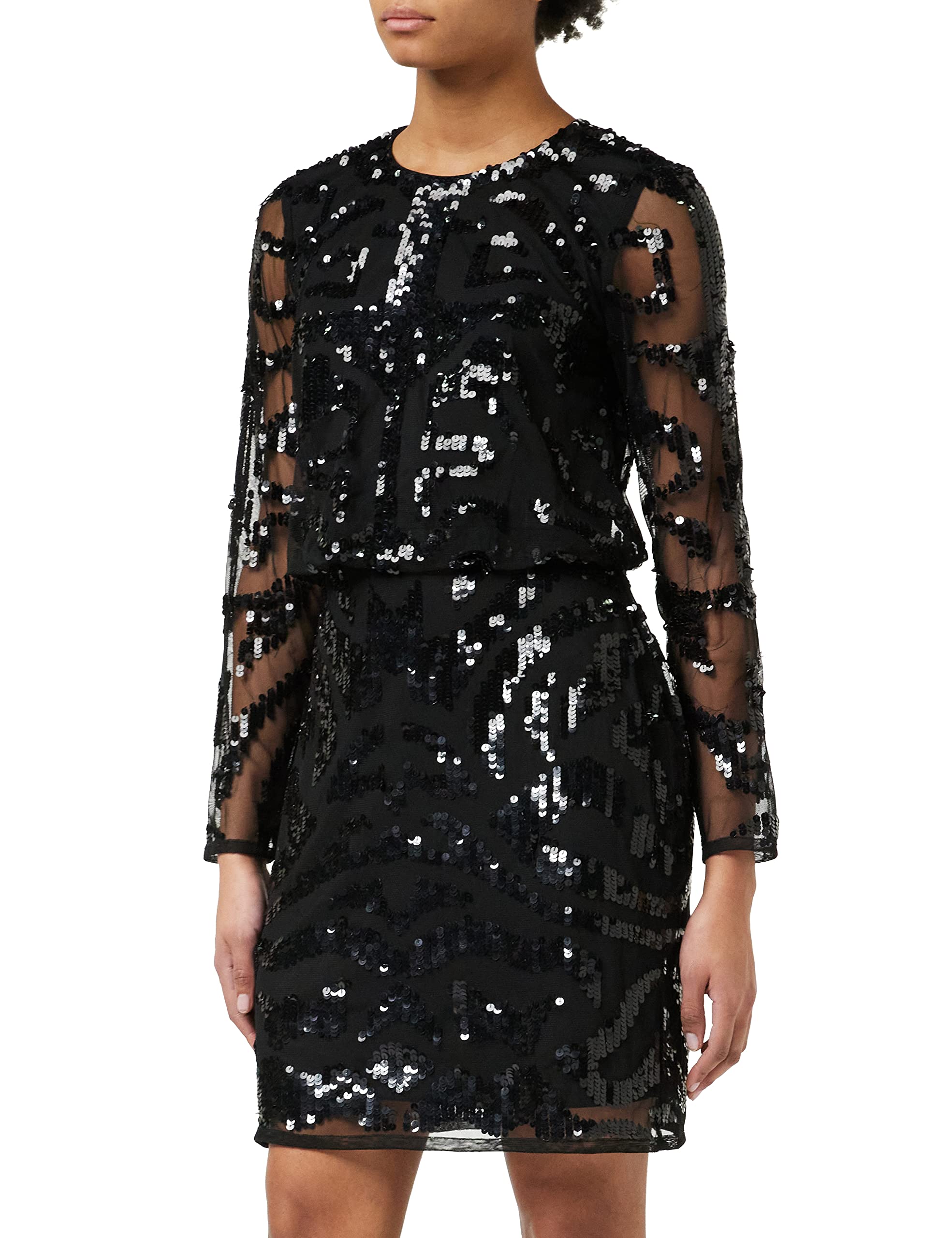 Sequin Dandelion Ruffle Ballerina Dress – Blue | Needle \u0026 Thread, image size:1969x2560