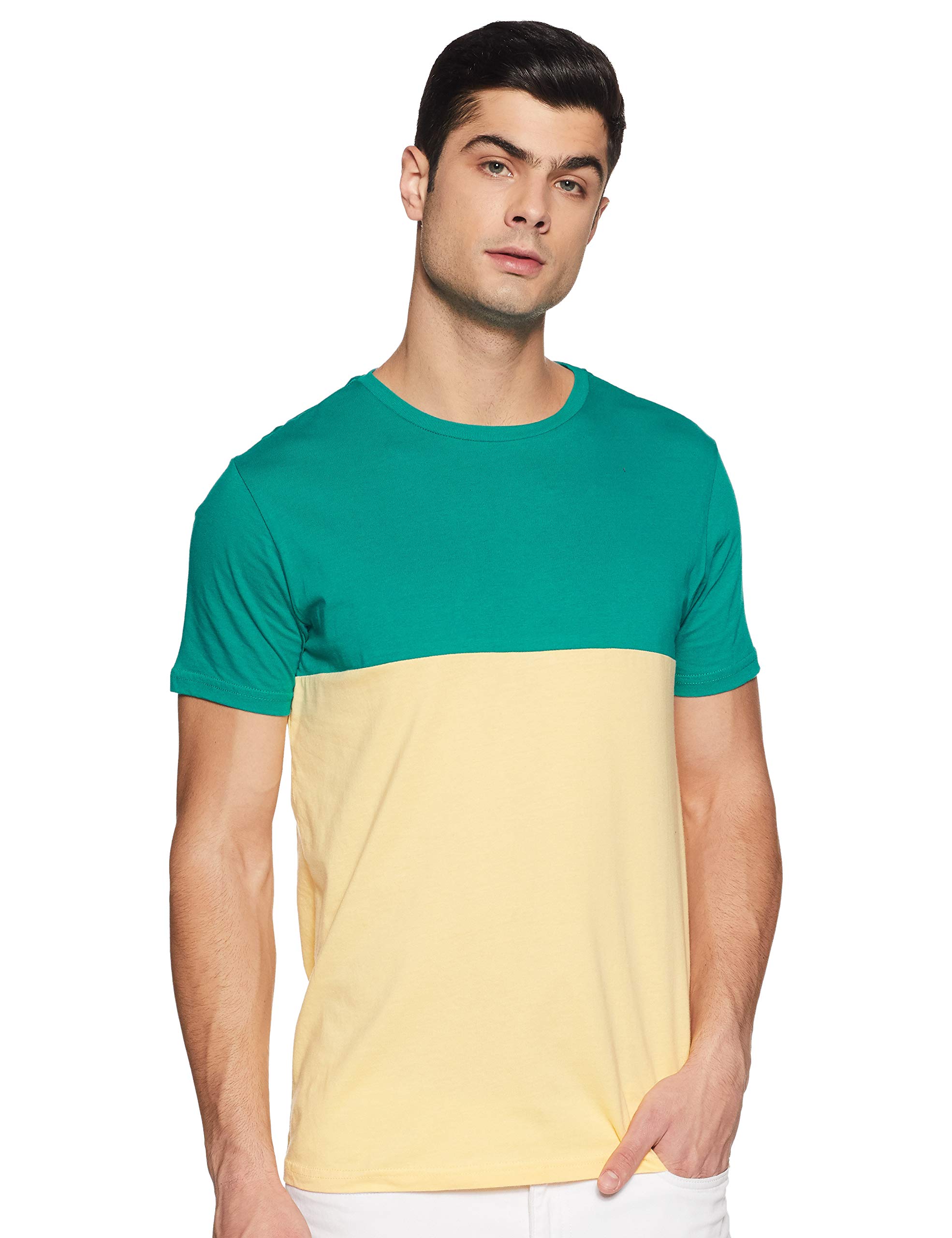 Men's Solid Regular Fit Half Sleeve Cotton T-Shirt