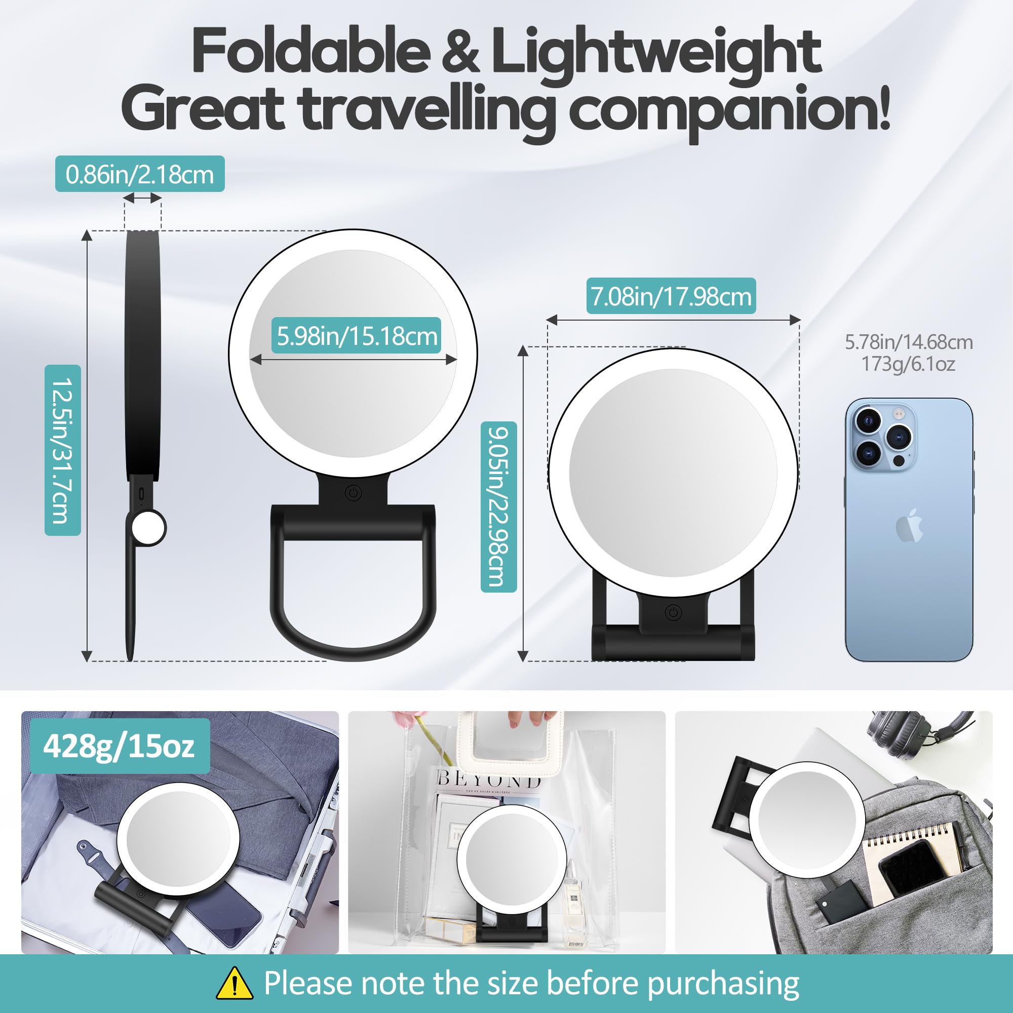 B Beauty Planet Magnifying Mirror with Light 30X - Image 2