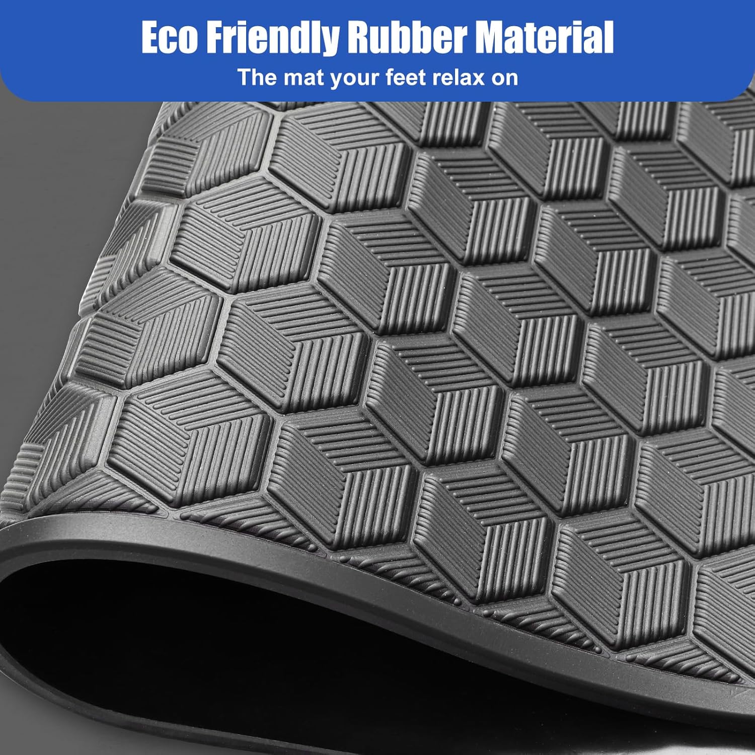 Golf Cart EZGO TXT (1994+) Floor Mat Upgraded Non-Slip Improved Full Coverage Liner Mats Unique with 8mm Thickness Rubber for EX1 (2020), Valor, Cushman Workhorse, Express S4