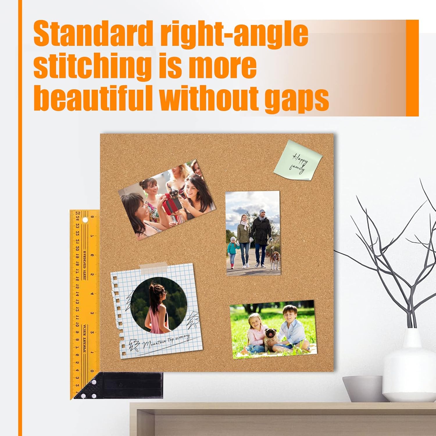 Cork Board Tiles 12"x12" - 1/2" Thick - 8 Pack Cork Tiles - Bulletin Board - Mini Wall (8pack) (8pack 30.5 * 30.5 * 1.2)