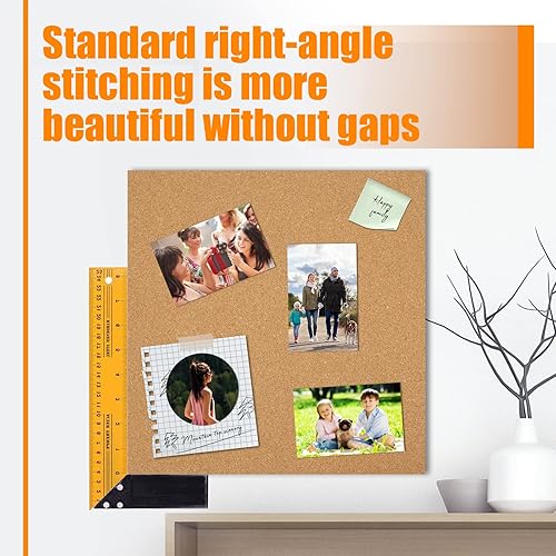 Miniatura 2 de Azulejos de corcho de 12 x 12 pulgadas - 12 pulgadas de grosor - Paquete de 6 azulejos de corcho - Tablero de anuncios - Mini pared (paquete de 6