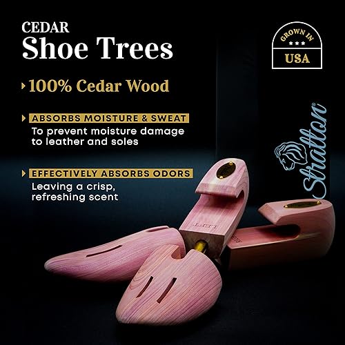 Miniatura 2 de Stratton Cedar Shoe Tree - Árboles para zapatos para hombres y mujeres, zapatillas, ensanchadores y moldeadores CRECIDO EN EE. UU