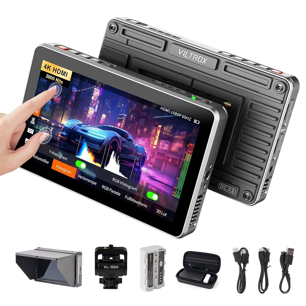 モニター台 Viltrox DC-X2 6-inch Touchscr HD Monitor Amazon.com : VILTROX DC-X2 Touchscreen Camera Field Monitor