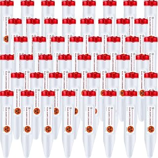 48 Count Portable Transportable Sharps Container with Locking Mechanism Travel Small Single Use Syringe Needle Disposal Containers, 6.5 x 1.38 Inch