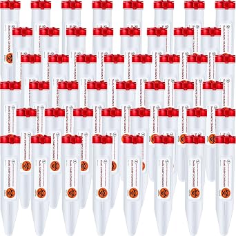 48 Count Portable Transportable Sharps Container with Locking Mechanism Travel Small Single Use Syringe Needle Disposal Containers, 6.5 x 1.38 Inch