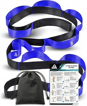 Acozycoo Stretching Strap with Loops for Physical Therapy,Knee,Calf,Back