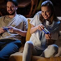 Vista 7 de ECHZOVE Funda de silicona para controlador PS5 (azul) – Cubierta de controlador de PS5 duradera y antideslizante con accesorios personalizables