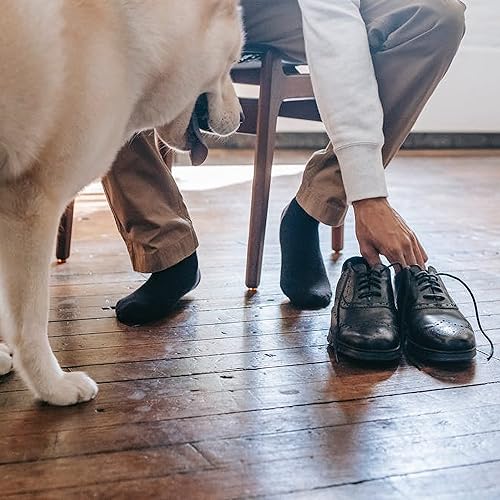 Miniatura 6 de SERISIMPLE Calcetines altos de bambú de viscosa para hombre, transpirables, delgados, cómodos, frescos, suaves, 5 pares