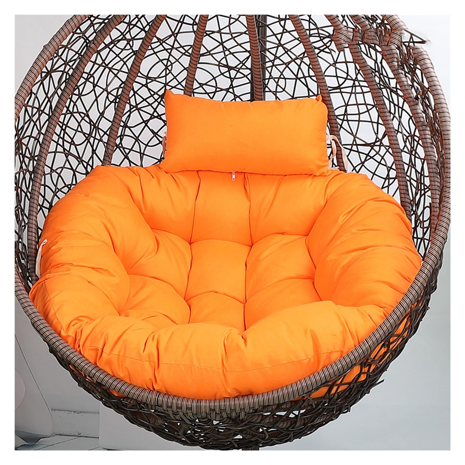 Indoor Egg Chair Cushion Replacement, Hanging Egg Chair Cushion with Pillow,Swing Chair Cushion, Hanging Basket Seat Cushion with Filling Cotton for Garden Patio Outdoor(Color 10,Diameter 120cm)