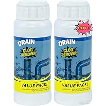 Powerful Fast-Acting Drain Cleaner Powder Sink and Drain Clog Remover for Kitchen & Toilet Pipes Deep Cleaning Formula, Fast Foaming, Heavy-Duty Clog Remover