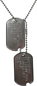 Amazon.com: ™ Personalised WW2 US Military Stainless Steel Dog TAG Set ...