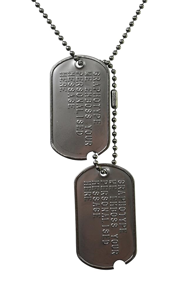 silver950 【2枚組】dog tag handmade